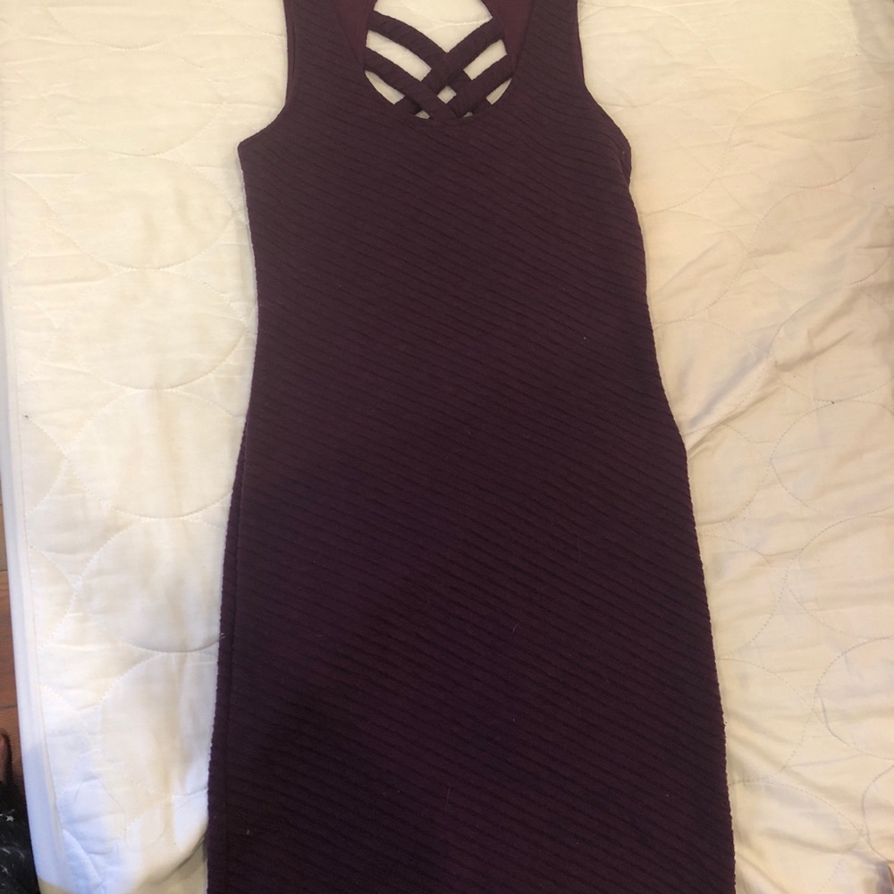 Free people knit cross back bodycon dress